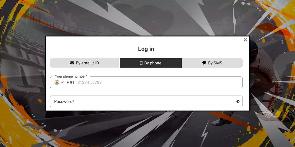 Choose your preferred login method and input your details.